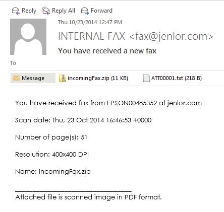 CryptoLocker en un email que parece un fax